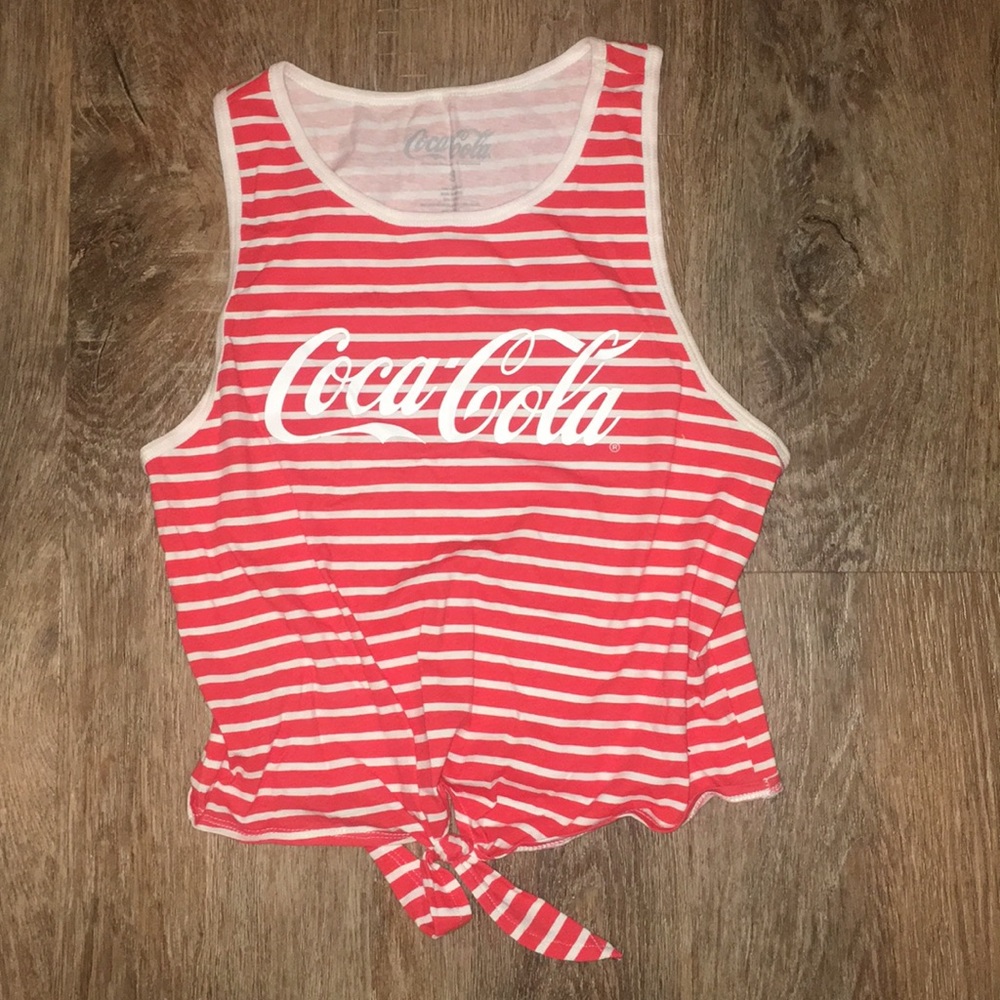 Coca Cola Tie Front Tank Top
